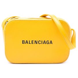 Borsa a tracolla Everyday in pelle gialla Balenciaga XS
