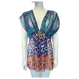 Tunica Antik Batik in seta stampata