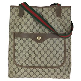 Gucci GG Supreme Canvas Leder Tote Schultertasche