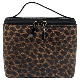 Borsa Vanity Loewe Vintage Leopard PVC Smalto