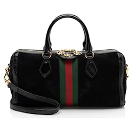 Sac Boston Ophidia Medium en daim Gucci