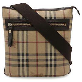 Borsa a tracolla in PVC e pelle Burberry Nova Check