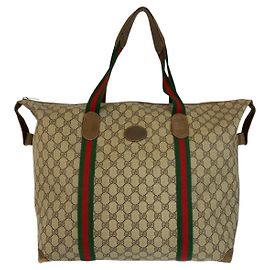 Gucci Vintage GG Supreme Canvas Boston Tote