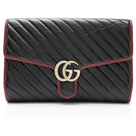 Clutch Gucci Matelasse Leather Torchon GG Marmont