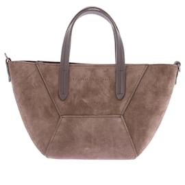 Mini-Tasche BC Duo aus Wildleder mit Monile-Verzierung - Brunello Cucinelli