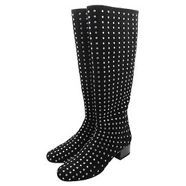 Saint Laurent Botas altas con tachuelas de cristal