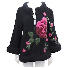 Kenzo Strickjacke mit Blumenstickerei