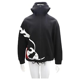 Prada Kapuzenjacke mit Reißverschluss und Grafiklogo