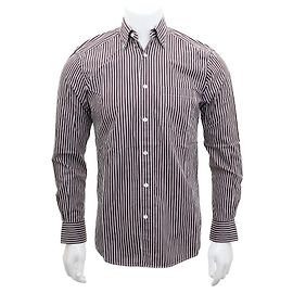 Ermenegildo Zegna Camicia a righe marroni