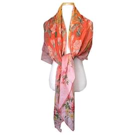 Alexander Mcqueen Sciarpa in seta Rosa Corallo
