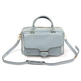 Tod's Tote militare in pelle bicolore azzurro cielo e bianco, media