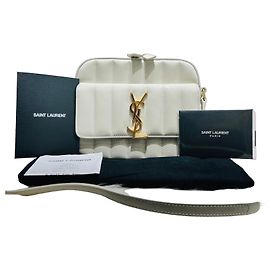 Saint Laurent Borsa a tracolla Vicky Toy Camera Ivory