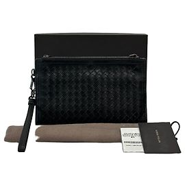 Bottega Veneta Mini Clutch Intrecciato Nero