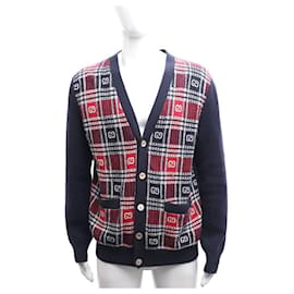GG Check Men's Wool Cardigan - Gucci