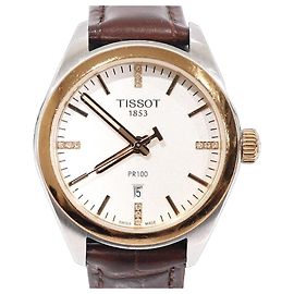 Tissot Damenuhr aus Stahl mit Quarz und Diamanten