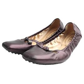 Scarpe ballerine Mary Jane viola e marrone - Tod's