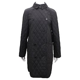 Burberry Lange gesteppte Jacke mit Diamantmuster