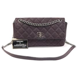 Chanel Borsa a Spalla con Patta Medium (Nubuck Caviar Viola)