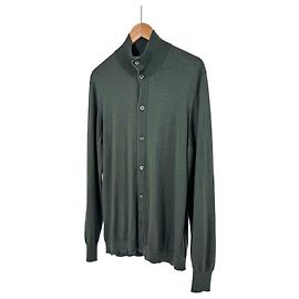 Brunello Cucinelli Konvertierbarer Strickcardigan aus Seide und Kaschmir für Herren Khaki