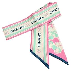 Sciarpa sottile Camellia rosa - Chanel