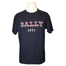 Navy Logo Baumwoll-T-Shirt für Herren - Bally