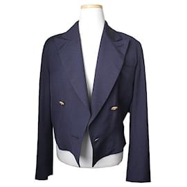 Chaqueta de lino azul marino - Céline