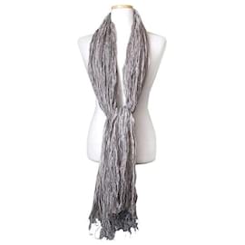Armani Collegioni Schal aus Seidenmischung Silber Metallic