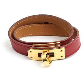Bracelet Kelly rouge avec marquage - Hermès