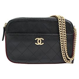 Chanel Serie de bolsos bandolera de cámara cosmética vintage tono dorado