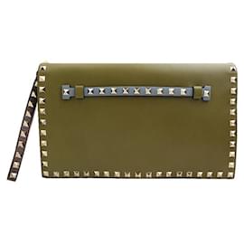 Valentino Clutch Rockstud in agnello dorato