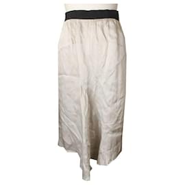 Falda asimétrica con bandas metálicas beige - Isabel Marant