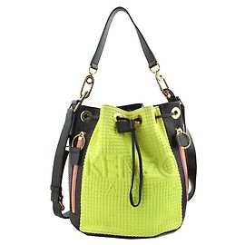 Kenzo Borsa bucket reversibile in tessuto traforato color block