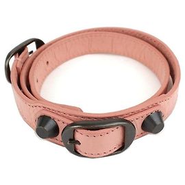 Balenciaga Pulseira Motor Indie com pulseira de couro rosa