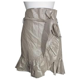 Falda cruzada Isabel Marant Étoile gris metalizado