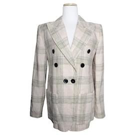 Isabel Marant Jacke aus Seide und Leinen in Buttergelb