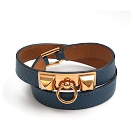 Médor Malachite Blue Double Strap Bracelet Stamp - Hermès
