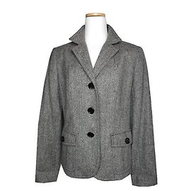 Burberry Melange-Wolljacke in Grau