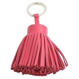Rose Shock Pink Carmen Pom Pom Schlüsselanhänger und Taschenanhänger - Hermès