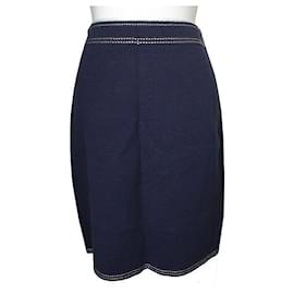 Falda de punto azul marino - Escada