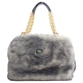 Borsa Tote e Borsa a tracolla in Eco Fur Melange Gray Dolce Gabbana - Dolce & Gabbana