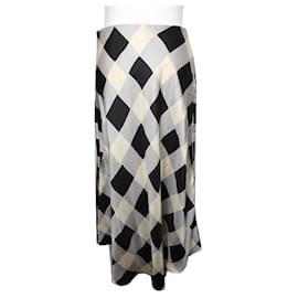 Falda de seda a cuadros Jil Sander
