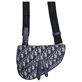 Mini borsa saddle in jacquard Oblique - Dior