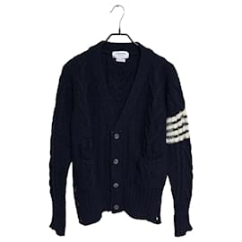 Mohair-Aran-Strickjacke mit Zopfmuster - Thom Browne