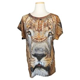 Philipp Plein Couture Top mit Animal Print und Perlenstickerei