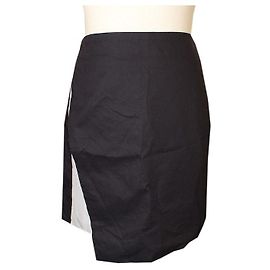 Maison Martin Margiela Asymmetrischer Minirock aus Baumwolle in Dunkelblau und Weiß