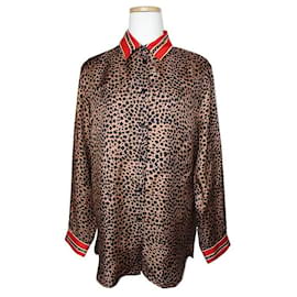 Camisa de seda con estampado de leopardo - Sandro