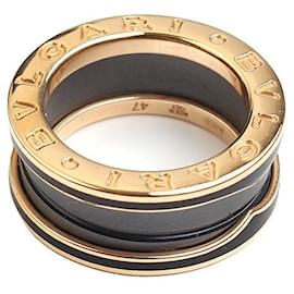 Ring aus schwarzer Keramik und Roségold (Größe - Bulgari