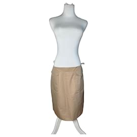 Falda vintage Celine de mezcla de algodón Y2K Beige - Céline
