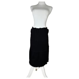 Falda vintage Issey Miyake de mezcla de algodón Y2K negra