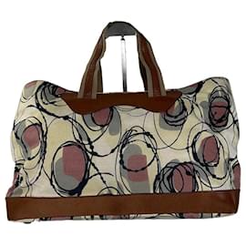 Borsa tote in tela vintage Marni Crema